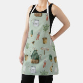Garden inspired, plants, bees, nature outdoor エプロン (インサイチュ)