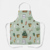 Garden inspired, plants, bees, nature outdoor エプロン (正面)