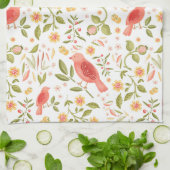 Garden Kitchen – Botanical Bird & Fruits Design キッチンタオル (折り畳み)