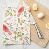 Garden Kitchen – Botanical Bird & Fruits Design キッチンタオル (四つ折り)