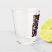 Garden Kitty Cat Floral Abstract Personalized ショットグラス (左)