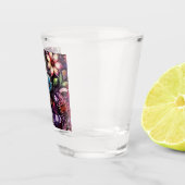 Garden Kitty Cat Floral Abstract Personalized ショットグラス (右)