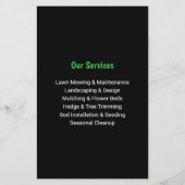 Garden Landscaping Green Trees lawn care garden チラシ (裏面)