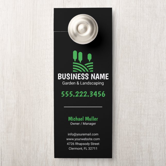 Garden Landscaping Green Trees lawn care garden ドアノブサイン (ノブ)