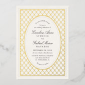 Garden Lattice Southern Wedding 箔招待状 (正面)