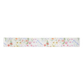 Garden light Background Wildflowers Floral Pattern サテンリボン (正面)