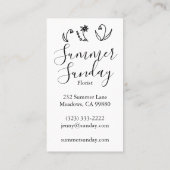 Garden Line Art Florist Landscaper 名刺 (裏面)