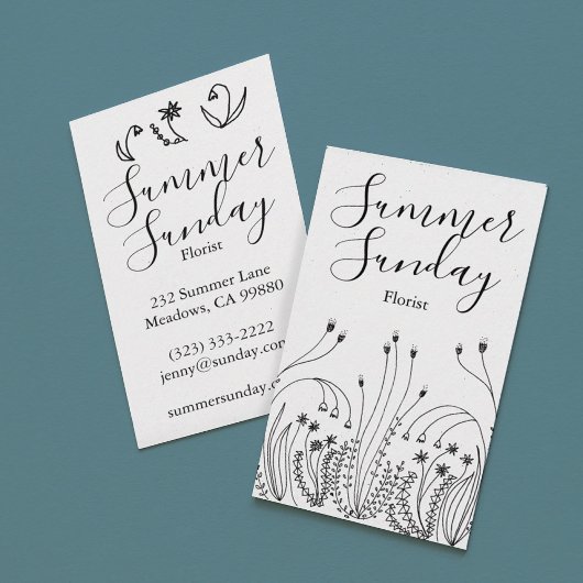 Garden Line Art Florist Landscaper 名刺