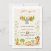 Garden Little Sprout Locally Grown Baby Shower 招待状 (正面)