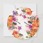 Garden love is in bloom wildflower bridal shower 招待状 (裏面)