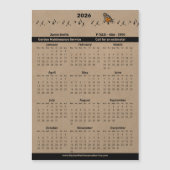 Garden Maintenance Service Magnetic 2026 Calendar (正面)
