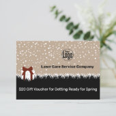 Garden Maintenance Winter Season Gift Voucher Card (スタンド正面)