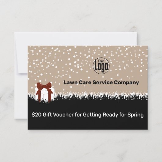 Garden Maintenance Winter Season Gift Voucher Card (正面)