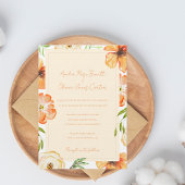 Garden Meadow Soft Peach Floral Wedding Invitation 招待状