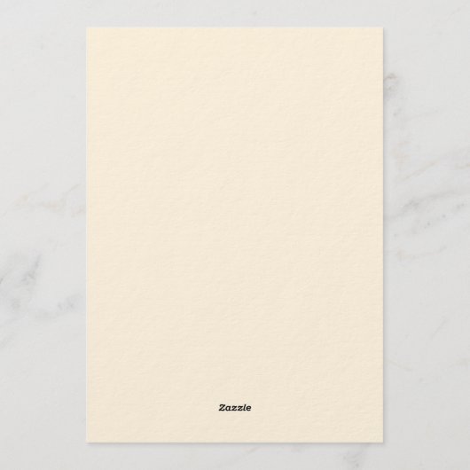 Garden Meadow Soft Peach Floral Wedding Invitation 招待状 (裏面)