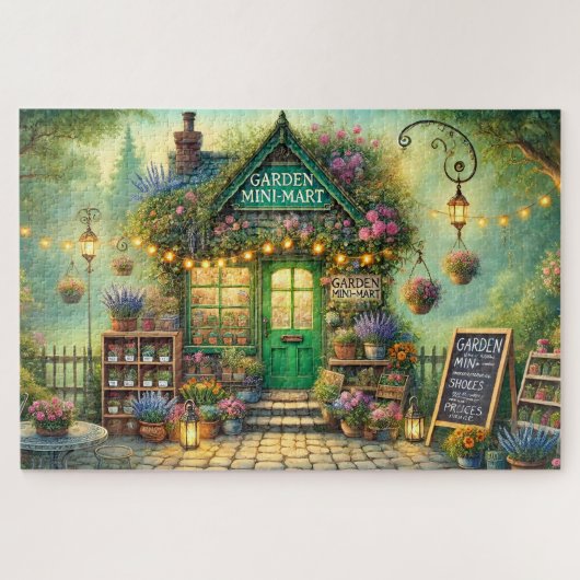 Garden Mini-Mart Whimsical Flower Shop ジグソーパズル (横)