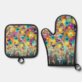 Garden of Dreams -自然インスパイアフローラ- 鍋つかみ&鍋敷きセット (正面)