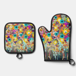 Garden of Dreams -自然インスパイアフローラ- 鍋つかみ&鍋敷きセット