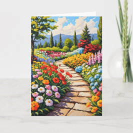 Garden of Flowers Greetings Card カード