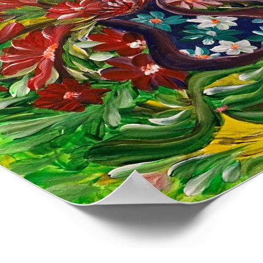 Garden of Joy - Om 絵を描 Canvas's ポスター (角)