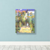 Garden of the Artist at Vetheuil - Claude Monet キャンバスプリント (インサイチュ (ウッドフロア))