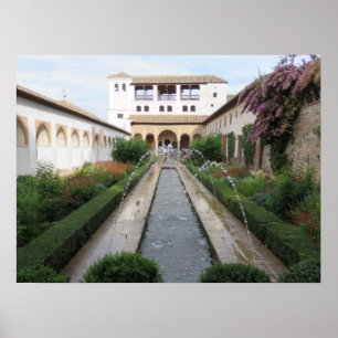 Garden of the Generalife, Alhambra,スペイン – ポスター