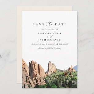 GARDEN OF THE GODS Skyline Travel Save the Date 招待状