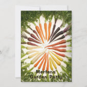 Garden Party Carrot Rainbow Colorful Custom 招待状 (正面)