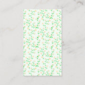 Garden Party Diaper Raffle Baby Shower エンクロージャーカード (裏面)