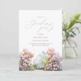 Garden Party Floral Gazebo Elegant Mother’s Day 招待状