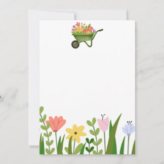 Garden Party Flowery Invitation Announcement 招待状