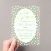 Garden Party Gender Neutral Baby Shower アクリル招待状 (インサイチュ (ポータブル))