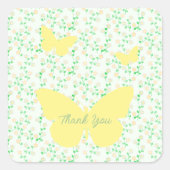 Garden Party Gender Neutral Baby Shower スクエアシール (正面)