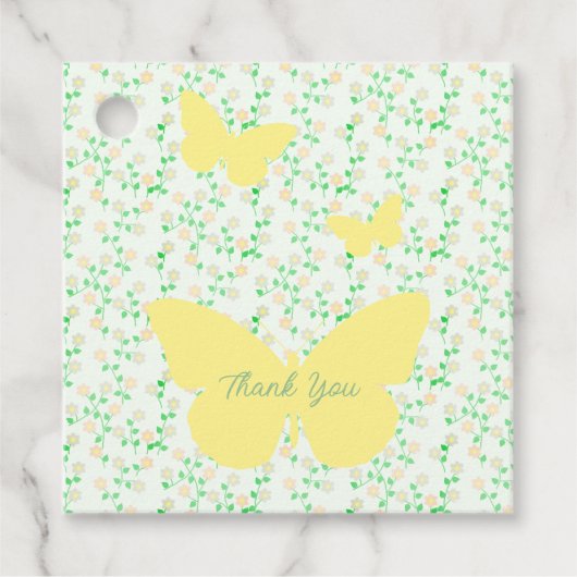 Garden Party Gender Neutral Baby Shower フェイバータグ (正面)