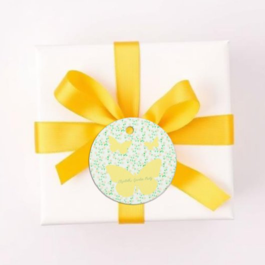 Garden Party Gender Neutral Baby Shower フェイバータグ