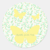 Garden Party Gender Neutral Baby Shower ラウンドシール (正面)