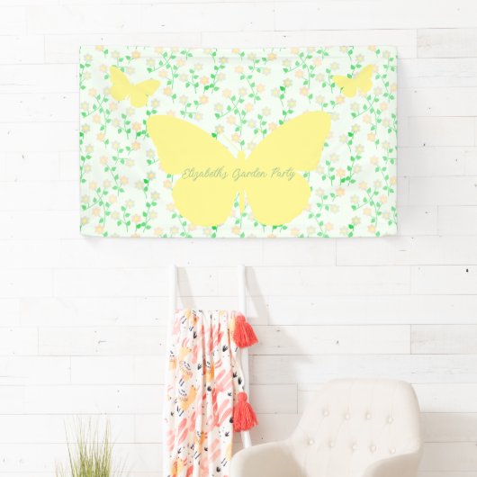 Garden Party Gender Neutral Baby Shower 横断幕 (インサイチュ)