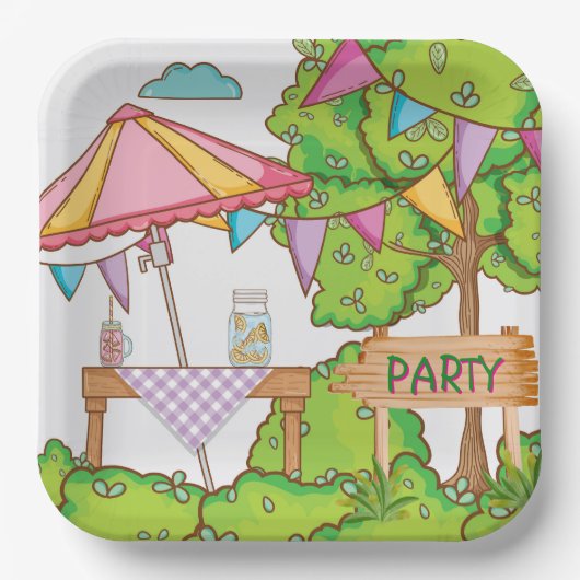 Garden Party Paper Plate ペーパープレート (正面)
