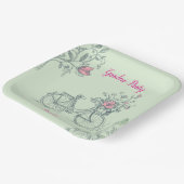 Garden Party Whimsical Floral  ペーパープレート (傾斜あり)