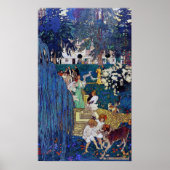 Garden Party with Dog & Cat, Jessie Willcox Smith ポスター (正面)