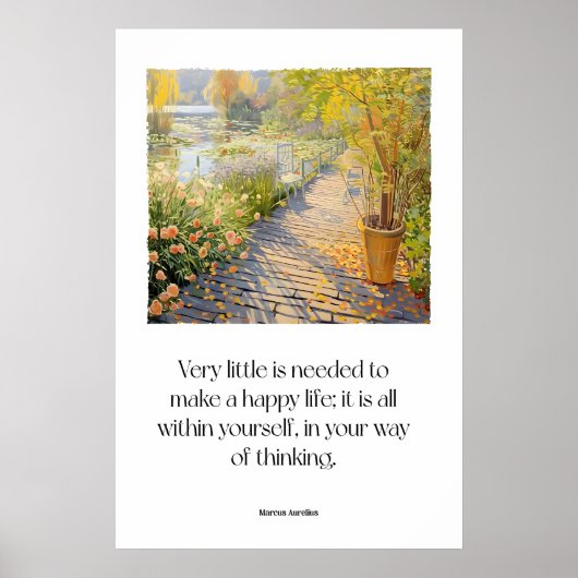 Garden Path Marcus Aurelius Quote Print Stoic ポスター (正面)