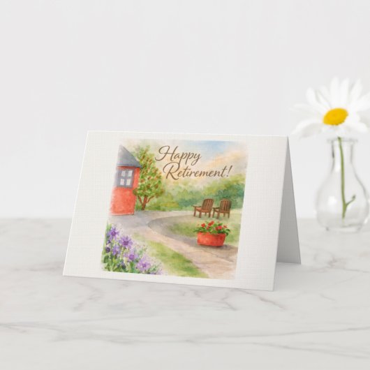 Garden Path Retirement Card | Luxe Design カード (小さな植物)