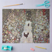 Garden Path, Rooster & Chickens by Gustav Klimt 薄葉紙 (クラフト)