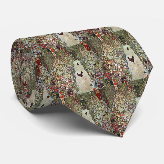 Garden Path w Chickens, Gustav Klimt, Art Nouveau ネクタイ (ロール)