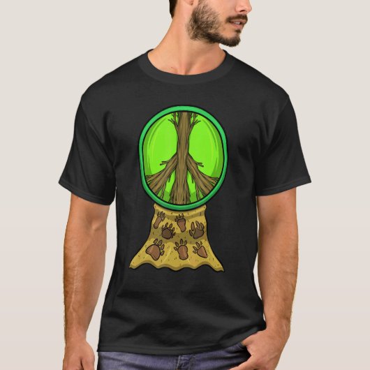 Garden Peace Gardener Hippie Tree Roots Animal Foo Tシャツ (正面)