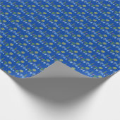 Garden Pots Wrapping Paper (on Blue) ラッピングペーパー (角)