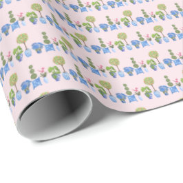 Garden Pots Wrapping Paper (on Pink) ラッピングペーパー