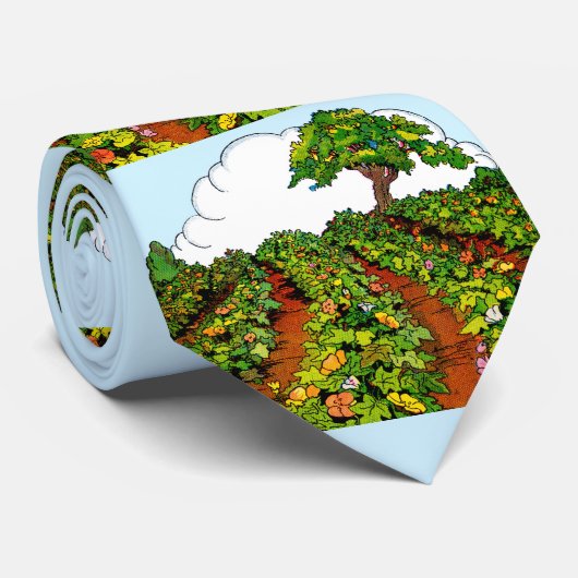 garden print ネクタイ (ロール)