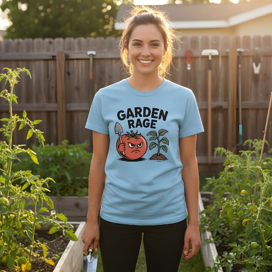 Garden Rage – Angry Tomato Gardening Design Tシャツ