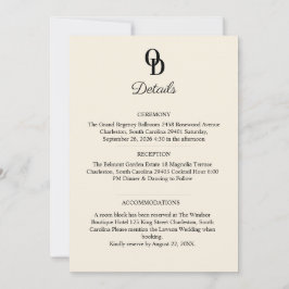 Garden Romantic Pastel Floral Wedding Details  招待状